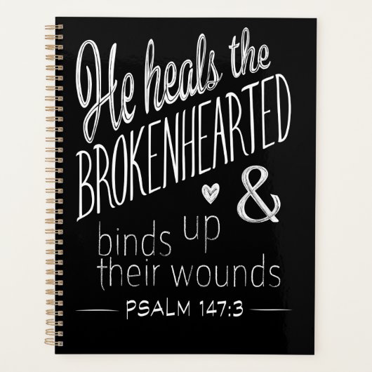 詩篇147:3希望と癒しのメッセージ プランナー手帳 (正面)