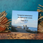 詩篇147:3彼は兄弟の心を癒し… フォトプラーク (側面)