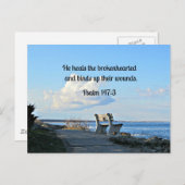 詩篇147:3彼は兄弟の心を癒し… ポストカード (正面/裏面)