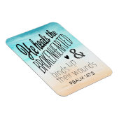 詩篇147:3彼は兄弟の心を癒す マグネット (右側)