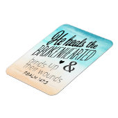 詩篇147:3彼は兄弟の心を癒す マグネット (左側)