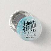 詩篇147:3彼は兄弟の心を癒す 缶バッジ (正面&裏面)