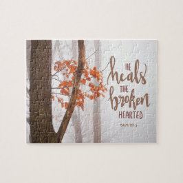 詩篇147:3彼は失恋した者を癒す ジグソーパズル