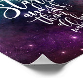 詩篇147:4彼は星の聖書を数える ポスター (角)