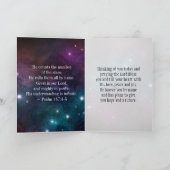詩篇147:4-5彼は星の聖書の節を数える カード (内部)