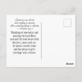 詩篇147:4-5彼は星の聖書の節を数える ポストカード (裏面)