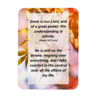 詩篇147:5素晴らしは我らの主であり、苦し素晴らしみ マグネット