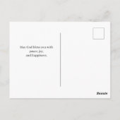 詩篇149:3 テディ・バレリーナ 誕生日グリーティング ポストカード (裏面)