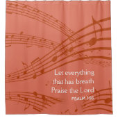 詩篇150は息の音楽を持っているすべてのものを任せる シャワーカーテン (正面)