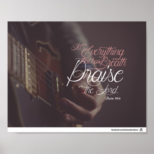 詩篇150:6 – 主をほめたたえる ポスター (正面)