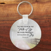 詩篇16:11あなたは私に人生の道を示す キーホルダー (裏面)