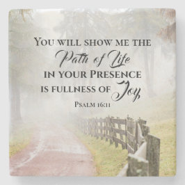 詩篇16:11あなたは私に人生の道を示す ストーンコースター