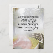 詩篇16:11あなたは私に人生の道を示す ポストカード (正面/裏面)