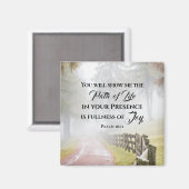 詩篇16:11あなたは私に命の道を示す マグネット (正面/裏面)