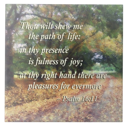 詩篇16:11あなたは私に道を示してくださる タイル (正面)