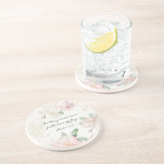 詩篇16:11節 彼の前では喜びに満ちている コア コースター (側面)