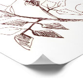 詩篇16:11聖なる書物、 経典聖書聖句バラ花 ポスター (角)