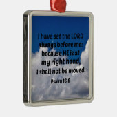 詩篇16:8わたしは主をわたしの前に置いた メタルオーナメント (右)