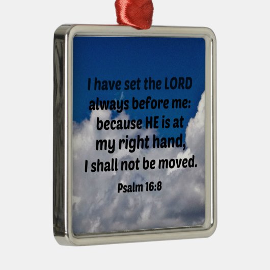 詩篇16:8わたしは主をわたしの前に置いた メタルオーナメント (右)