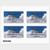 詩篇16:8わたしは主をわたしの前に置いた 長方形シール (シート)