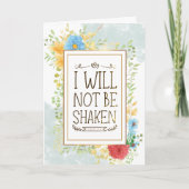 詩篇16:8わたしは聖書クリスチャンを揺るがすことはない カード (正面)