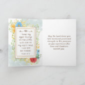 詩篇16:8わたしは聖書クリスチャンを揺るがすことはない カード (内部)