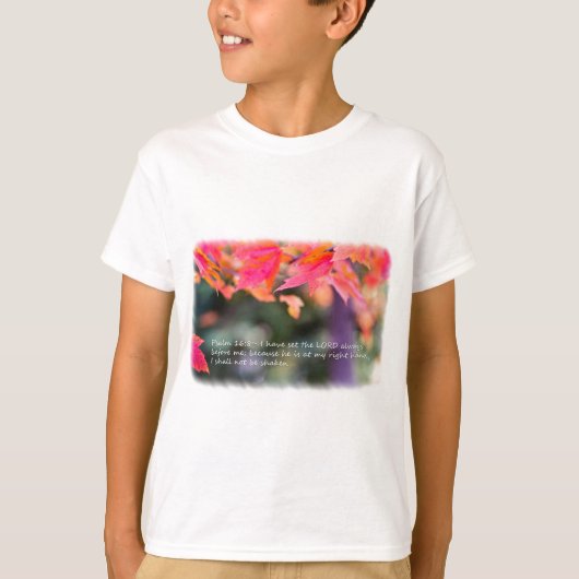 詩篇16:8オン紅葉 Tシャツ (正面)
