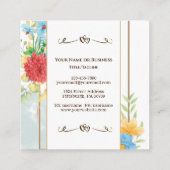 詩篇16 8私は聖書のクリスチャンを揺るがされることはない スクエア名刺 (裏面)