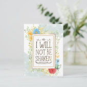 詩篇16 8私は聖書のクリスチャンを揺るがされることはない ポストカード (スタンド正面)