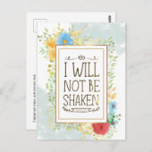 詩篇16 8私は聖書のクリスチャンを揺るがされることはない ポストカード (正面/裏面)