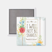 詩篇16 8私は聖書のクリスチャンを揺るがされることはない マグネット (正面/裏面)