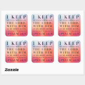 詩篇16:8聖書の引用文 スクエアシール (シート)