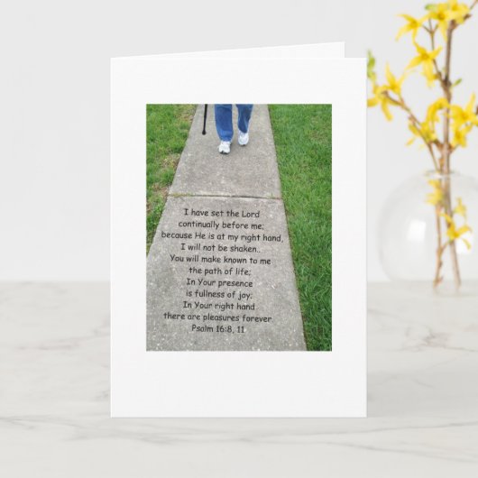 詩篇16:8,11 カード (黄色い花)