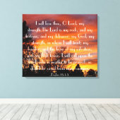 詩篇18:1-3 キャンバスプリント (インサイチュ (ウッドフロア))