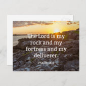 詩篇18:2、聖なる書物、 経典節 ポストカード (正面/裏面)