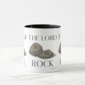詩篇18:2 KJV聖書の聖句The Lord is My Rock マグカップ (中央)