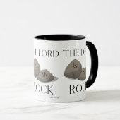 詩篇18:2 KJV聖書の聖句The Lord is My Rock マグカップ (正面右)