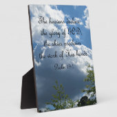 詩篇19:1神の栄光を天国が宣言する フォトプラーク (側面)