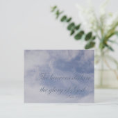 詩篇19:1神の栄光を天国が宣言する ポストカード (スタンド正面)