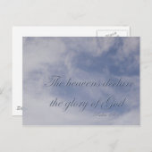 詩篇19:1神の栄光を天国が宣言する ポストカード (正面/裏面)