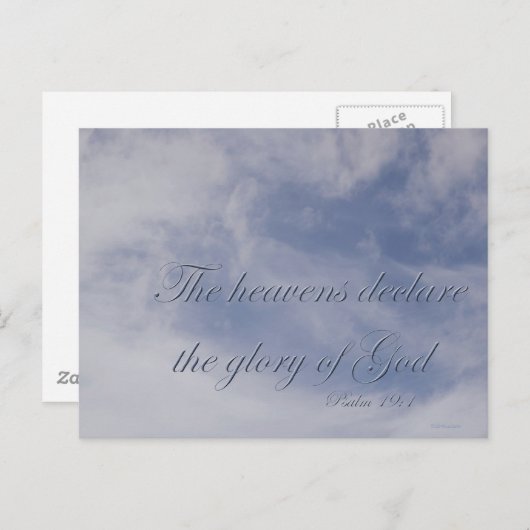 詩篇19:1神の栄光を天国が宣言する ポストカード (正面/裏面)