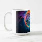 詩篇19:1神の栄光を宣言する天国 コーヒーマグカップ (左)