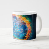 詩篇19:1神の栄光を宣言する天国 ジャンボコーヒーマグカップ (正面右)