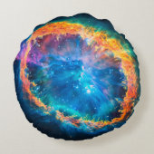 詩篇19:1神の栄光を宣言する天国 ラウンドクッション (裏面)