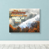 詩篇19:1聖書の聖句の栄光の神のキャンバスプリント キャンバスプリント (インサイチュ (ウッドフロア))