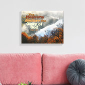 詩篇19:1聖書の聖句の栄光の神のキャンバスプリント キャンバスプリント (インサイチュ (リビング))