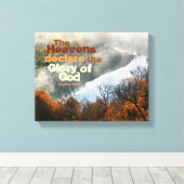 詩篇19:1聖書の聖句の栄光の神のキャンバスプリント キャンバスプリント (インサイチュ (ウッドフロア))