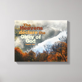詩篇19:1聖書の聖句の栄光の神のキャンバスプリント キャンバスプリント