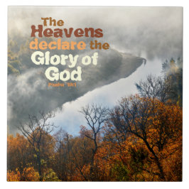 詩篇19:1聖書の詩 神の栄光 セラミックタイル