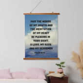 詩篇19:14キリスト教の祈りの言葉聖書聖句 吊り下げ型タペストリー (寝室)